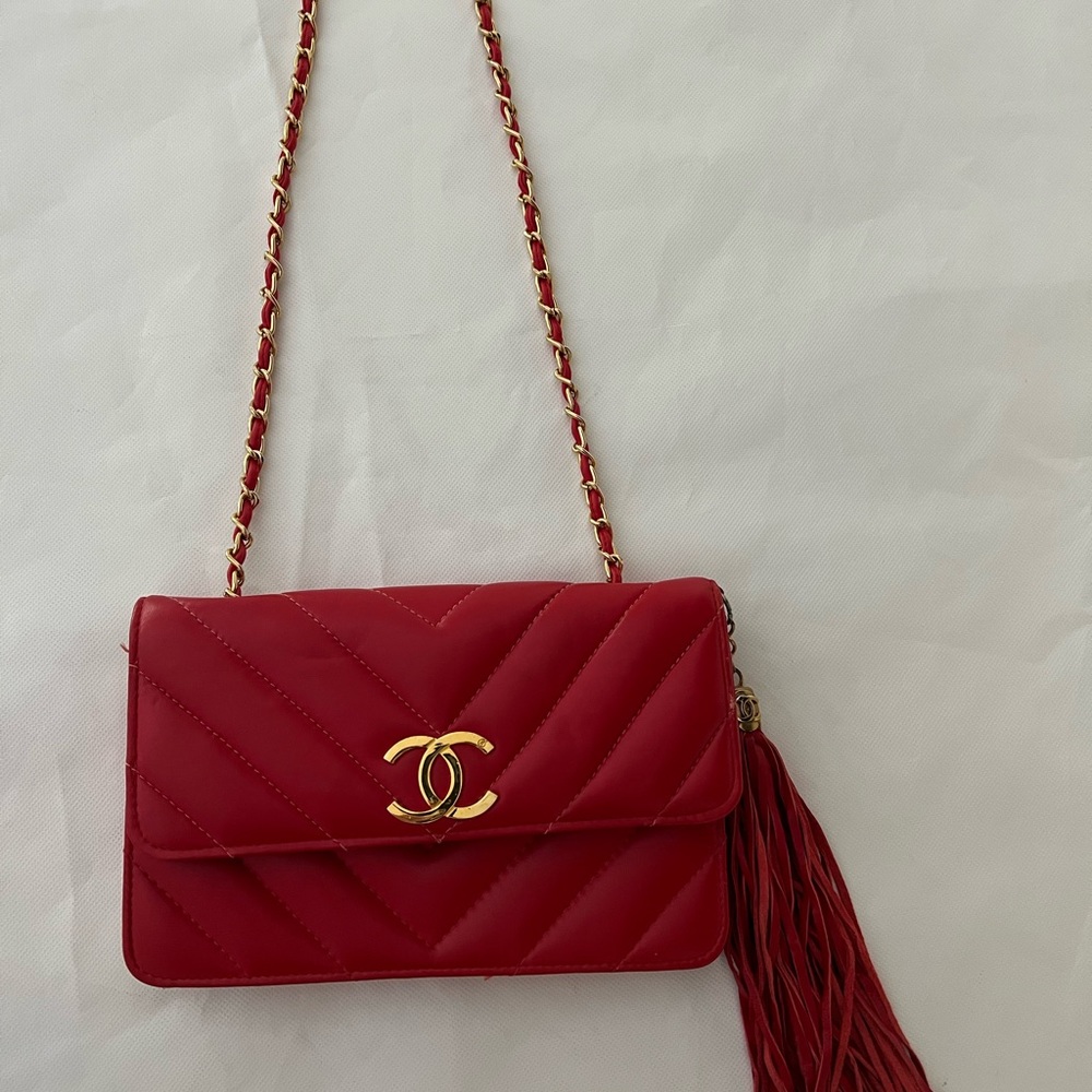 Chanel Vintage Red Crossbody Bag